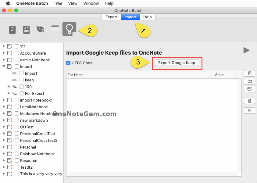Export Google Keep Notes