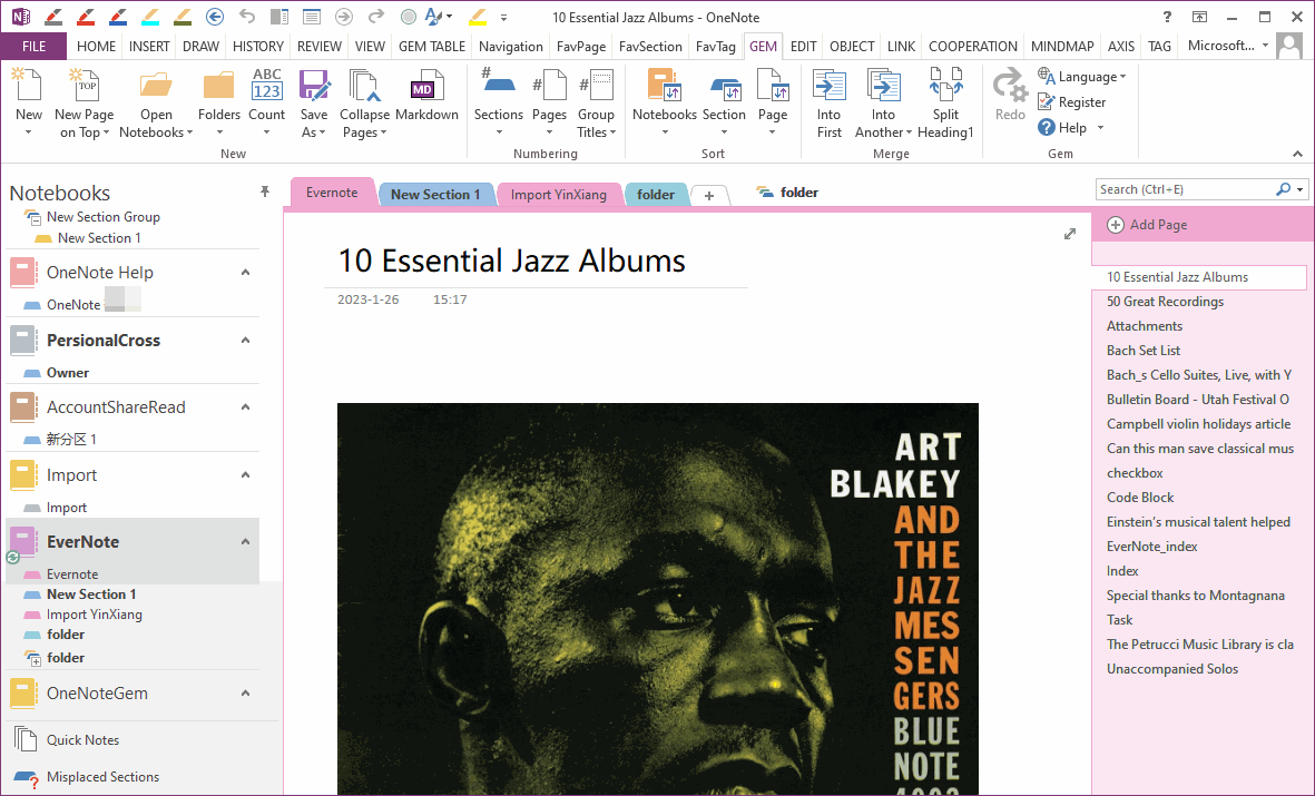 View Imported Pages in Office OneNote